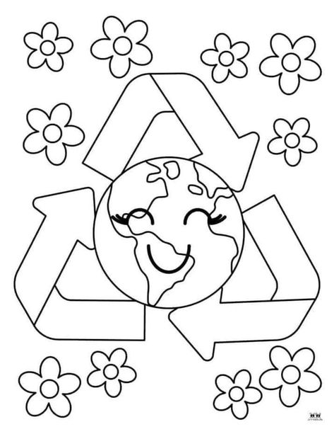 Earth Day Colouring Pages, Earth Day Coloring Pages Free Printable, Recycle Coloring Pages, Environment Crafts, Earth Day Crafts For Toddlers, Earth Day Crafts For Kids, Save Earth Drawing, Earth Crafts, Earth Day Drawing