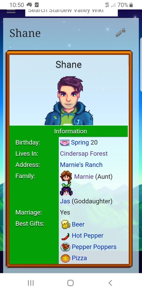 Stardew Valley Shane Gifts, Stardew Valley Shane, Shane & Shane, Stardew Valley Tips, Stardew Valley, Daughter Of God, I Don T Know, Love Gifts, Love Her