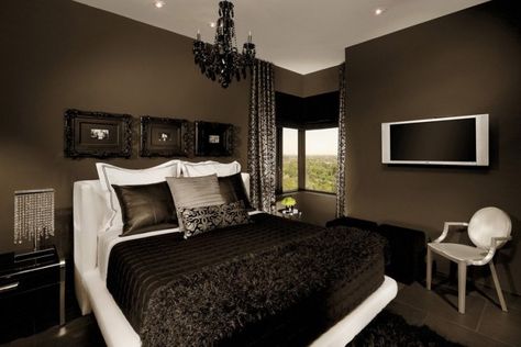 Impresionante Ático en Phoenix | HomeDSGN Black Bedroom Design, Brown Bedroom, Black Bedroom, Beautiful Bedrooms, Home N Decor, Home Fashion, Bedroom Colors, My New Room, Luxury Bedding