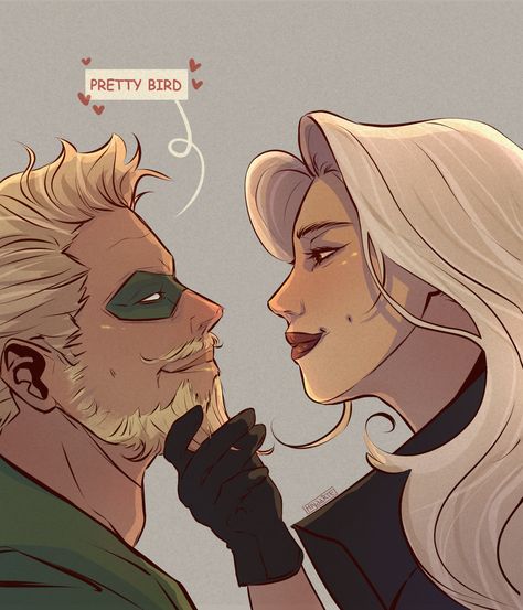 Green Arrow X Black Canary Fanart, Dinah And Ollie, Dc Superheroes Art, Green Arrow Comics, Dc Fanart, Dc Couples, Dinah Laurel Lance, Arrow Black Canary, Lance Black