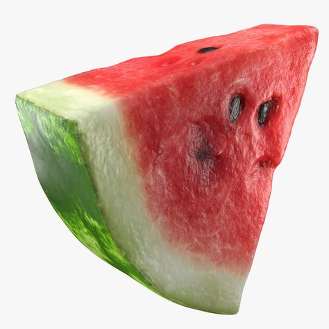 Slice of Watermelon 3D Model #AD ,#Slice#Watermelon#Model Slice Watermelon, Life Drawing Reference, Desain Buklet, Watermelon Slice, Object Drawing, Fruit Photography, Max On, Watermelon Slices, Food Drawing