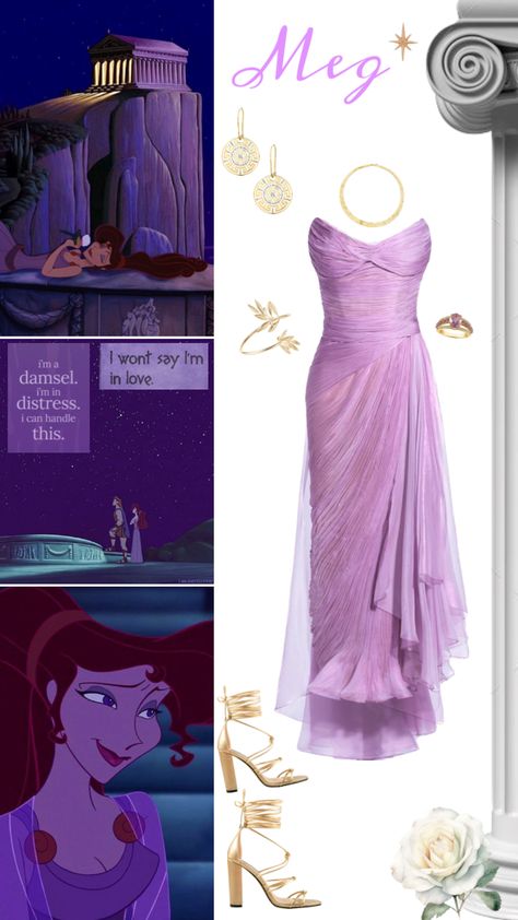 #meg #meghercules #purple #cute #hercules Original Disney Characters, Meg Hercules, Disney Princess Outfits, Purple Cute, Disney Inspired Fashion, In Distress, Modern Disney, Halloween Inspo, Princess Outfits