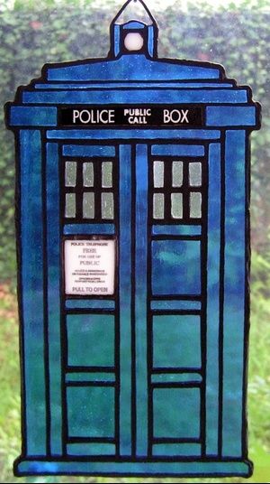 Wexford Stained Glass ~ Tardis Tardis Stained Glass Pattern, Stained Glass Patterns Free, Stained Glass Door, Glass Objects, Stained Glass Pattern, Glass Diy, Mosaic Ideas, Tenth Doctor, Stained Glass Diy