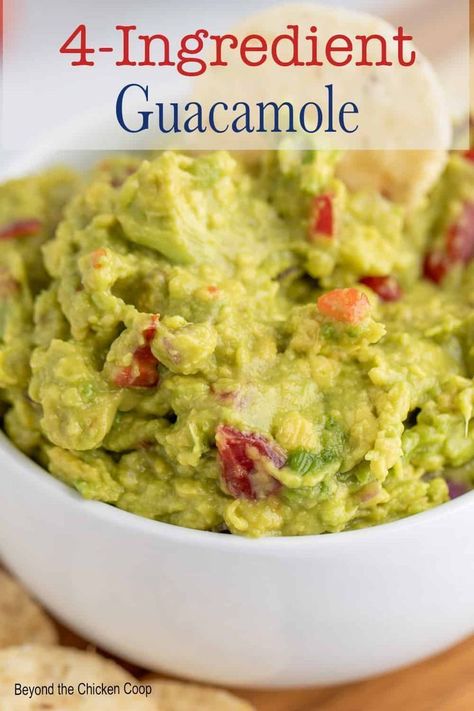 Whip up this 4-ingredient guacamole in minutes for a fresh and flavorful dip that's always a hit. With just avocados, lime juice, salt, and cilantro, simplicity meets deliciousness! This easy recipe is perfect for parties, snacks, or taco nights. Say hello to your new go-to guacamole recipe! Easy Guacamole Recipe, Avocado Dip Recipe, Avocado Chips, Guacamole Recipe Easy, Easy Guacamole, Homemade Guacamole, Homemade Salads, Homemade Salad Dressing, Taco Night