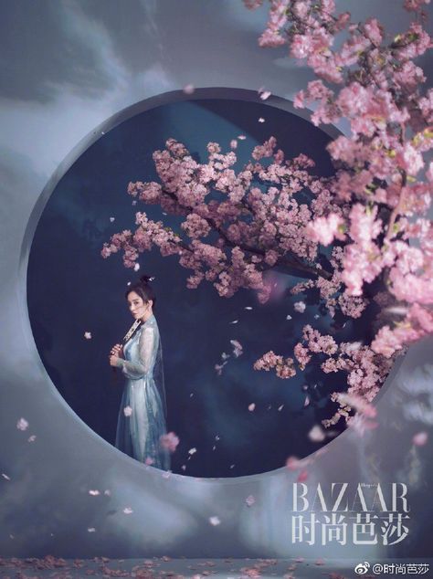 Bazaar Special: Three Lives Three Worlds, Ten Miles of Peach Blossoms Wedding China, Graphic Design Fonts, Peach Blossom, Blossom Tree, Photoshoot Concept, Beauty Shots, Third World, Peach Blossoms, Bloopers