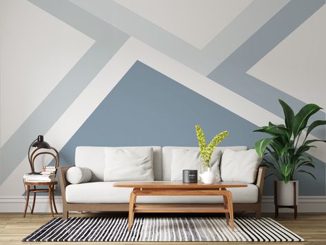 Painting Ideas Hallway, Room Paint Designs, Fancy Towels, Geometric Wall Paint, Wall Paint Patterns, Wall Painting Living Room, Living Room Wall Color, Wall Painting Ideas, House Wall Design