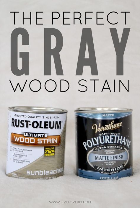 How to get the perfect weathered gray wood using Rustoleum Sunbleached Wood Stain and Varathane Matte Polyurethane. Love this! Sunbleached Wood Stain, Gray Wood Stain, Ikea Rast Makeover, Ikea Rast Hack, Grey Stained Wood, Wood Stain, Ikea Diy, Redo Furniture, Grey Wood