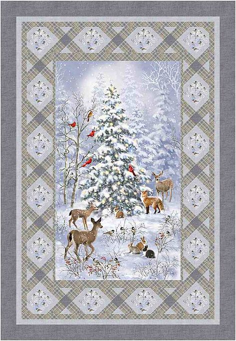 Christmas Panel Quilt Patterns Free, Christmas Panels Wall Hangings, Timeless Treasures Panel Quilts, Quilt Panel Border Ideas Free, Quilts Using Panels, Quilts Made With Panels, Quilt Panel Border Ideas, Novelty Quilts, Christmas Panels