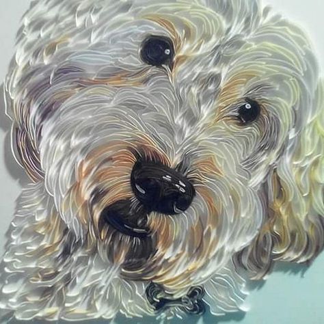 Paper Art Dog Portrait Quilling Images, Quilling Animals, Paper Quilling For Beginners, Paper Quilling Jewelry, Quilling Work, 3d Paper Art, Quilled Paper Art, Paper Quilling Patterns, Quilled Creations