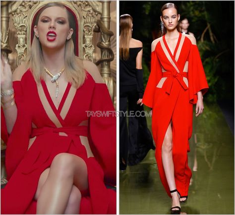 Taylor swift outfit look what you made me do Lwymmd Music Video, Taylor Swift Lwymmd, Taylor Swift Red Dress, Music Video Outfits, Taylor Momson, Mv Outfits, Taylor Swift Dress, Swift Outfits, Taylor Swift Street Style