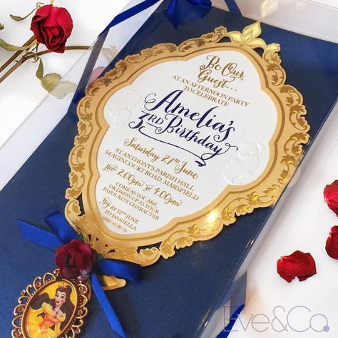 Mirror Invitations, Beauty And The Beast Quince, Enchanted Mirror, Belle Birthday Party, Beauty And Beast Birthday, Beauty And Beast Wedding, Beauty And The Beast Theme, Belle Birthday, Quince Invitations