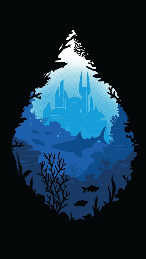 Atlantis City, Wallpaper For Iphone 11, City Iphone Wallpaper, Underwater Art, Wallpaper For Iphone, Art Wallpaper Iphone, Landscape Illustration, Cool Paintings, New Wallpaper