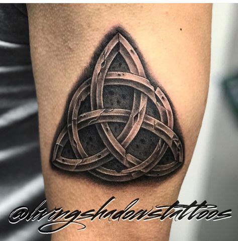 Stone Triquetra by Austin Bunker at 1st Revelations Tattoos in Weatherford Texas. Triquetra Tattoo, Dragon Claws, Revelation Tattoo, Weatherford Texas, Men Tattoo, Dragon Claw, Small Tattoos For Guys, Celtic Designs, Deathly Hallows Tattoo