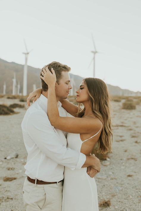 Palm Springs Windmill Photoshoot, Windmill Photoshoot, Pre Wedding Praia, Asha Bailey, Engagement Pictures Beach, Picnic Photography, Couples Beach Photography, Wind Mills, Spring Engagement Photos