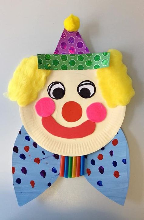 Clown craft idea for kids - Activities For Kids Science Experiments Kids Easy, Clown Crafts, Clown Party, Clowns Funny, Craft Ideas For Kids, Science Experiments Kids, Niece And Nephew, Easy Kids, Felting Projects