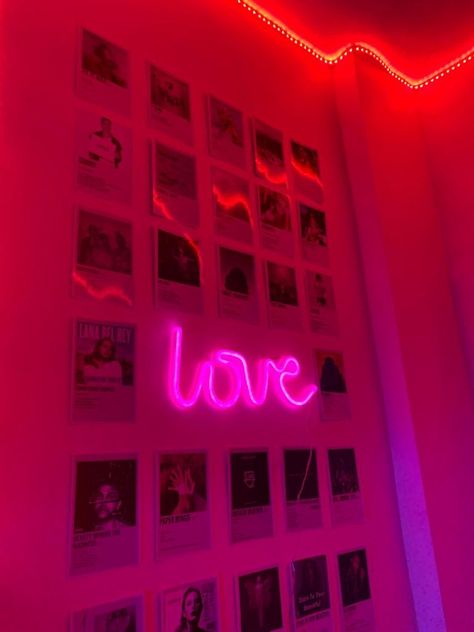 Neon Pink Room, Pink Room, Pink Accents, Apartment Room, Girl's Room, Room Inspo, Neon Pink, Dorm Room