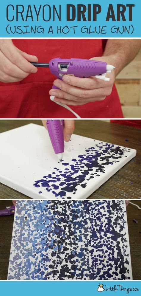 Cool Glue Gun Crafts and DIY Projects - DIY Crayon Drip - Creative Ways to Use Your Glue Gun for Awesome Home Decor, DIY Gifts , Jewelry and Fashion - Fun Projects and Easy, Cheap DIY Ideas for Kids, Adults and Teens - Handmade Christmas Presents on A Budget http://diyprojectsforteens.com/fun-glue-gun-crafts/ Handmade Christmas Presents, Hadiah Diy, Diy Crayons, Crayon Crafts, Drip Art, Ideas Craft, Crayon Art Melted, Crayon Art, Melting Crayons