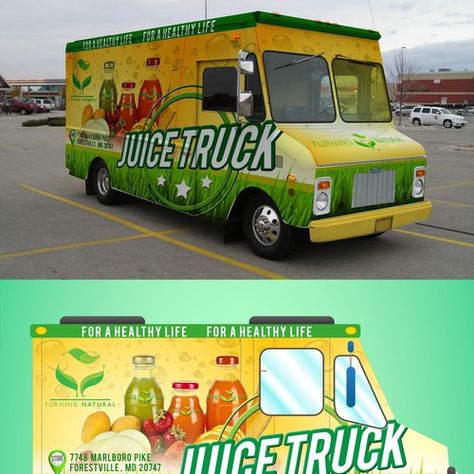 Juice Truck Car, truck or van wrap contest car#truck#van#design Delivery Truck Design, Juice Truck, College Flyer, Van Wrap, Van Design, Truck Car, Truck Design, Car Wrap, Unique Ideas