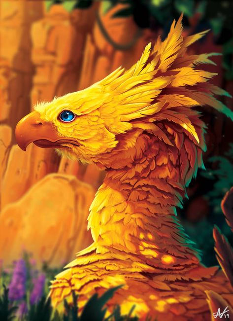 Chocobo Art, Bird Fantasy Art, Fictional Animals, Hybrid Creatures, Fantasy Bird, Fairytale Life, Creature Reference, See True, Final Fantasy Ix