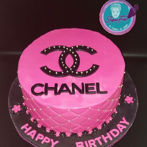 Coco Chanel Theme Birthday Cake Hot Pink Raspberry Ice Tea Recipe, Chanel Birthday Cake, Channel Cake, Hot Pink Cakes, Hot Pink Birthday, Chanel Cake, 12th Birthday Cake, Chanel Birthday, Purple Cakes Birthday