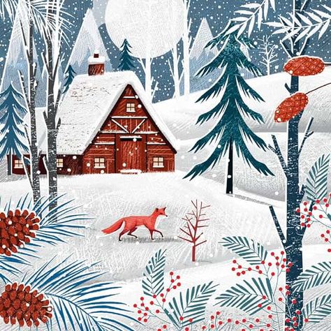 Amazon.co.uk: Museums & Galleries Christmas Cards: Stationery & Office Supplies Leave Art, Christmas Cabin, Charity Christmas Cards, Art Tutor, Dreaming Of A White Christmas, Winter Illustration, A White Christmas, Tableau Art, Winter Art