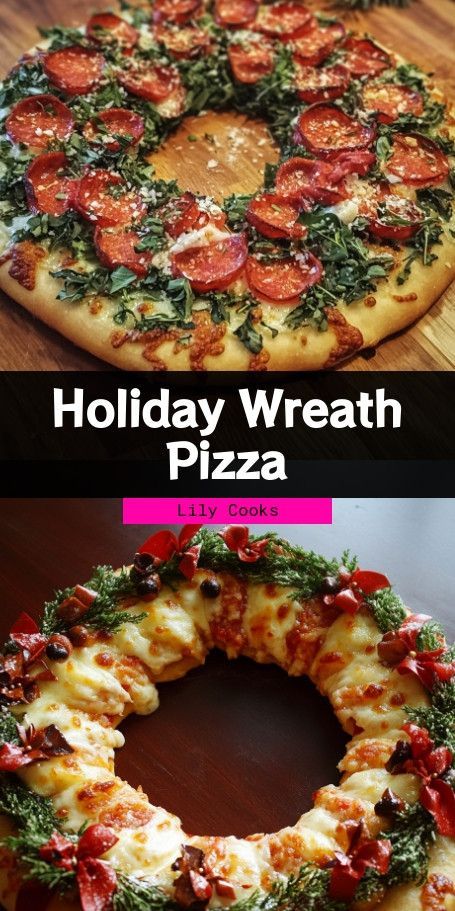 Wreath Pizza: A Festive Holiday Delight for Your Table! Celebrate the holidays with this eye-catching Wreath Pizza! Easy to prepare and a crowd-pleaser, this delicious twist on classic pizza features gooey mozzarella, cherry tomatoes, and fresh basil. Perfect for festive gatherings, this recipe will add a cheerful touch to your dinner spread. Wreath Pizza, Pizza Wreath, Dinner Spread, Pizza Easy, Christmas Pizza, Pizza Appetizers, Classic Pizza, Pizza Lovers, Recipe Boards