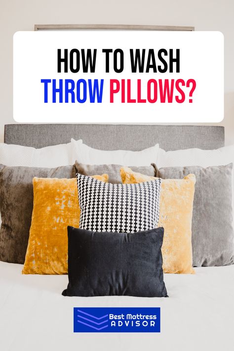 Wash Throw Pillows How To Wash Throw Pillows, Wash Feather Pillows, Bedroom Cleaning Checklist, Diy Macramé, Glamour Home, How To Clean Pillows, Chenille Pillow, Clean Bedroom, Sofa Pillow Covers