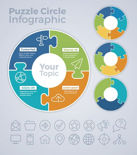 Puzzle Infographic, Circle Puzzle, Marriage Conference, Concept Drawing, Circle Infographic, Infographic Inspiration, Concept Draw, Educational Infographic, Infographic Illustration