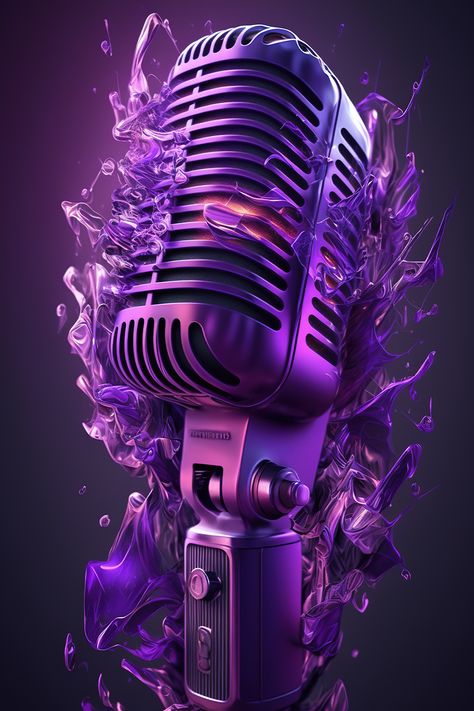 Make your phone stand out with these abstract and minimalist wallpaper designs that emphasize clean shapes. Your daily routine will definitely become more exciting and stylish patterns! Purple Microphone, Microphone Art, Microphone Design, Clever Logo Design, Music Notes Art, Cool Galaxy Wallpapers, Dj Images Hd, Broken Screen Wallpaper, Music Poster Ideas