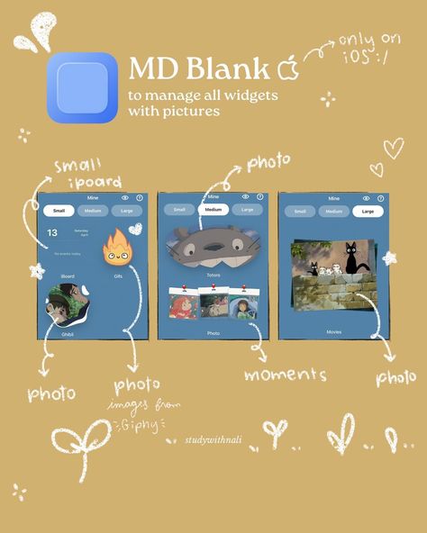 My Studio Ghibli iPhone layout 🌱📱 I spent almost two hours updating my iPhone layout, but I’m obsessed with how it turned out!! I found these free app icons, widget photos, and wallpapers from wallpapers-clan.com  🤍 My phone was a hot mess and not functional at all–now I LOVE how it looks 🥹🌱 💭 Let me know if you have questions 🫶🏻 #appicon #studioghibli #phonesetup #desksetup Apps For Widgets, Studio Ghibli Iphone Layout, Ghibli Iphone Layout, Apps Must Have Iphone, My Studio Ghibli, Free App Icons, Widget Apps, Aesthetic Apps Games, Games For Iphone
