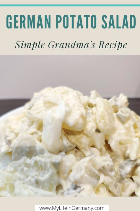 Cold German Potato Salad, Potato Salad Simple, Sour Cream Potato Salad, Quick Party Food, Authentic German Potato Salad, German Salads, German Potato Salad Recipe, German Food Authentic, Salad Simple