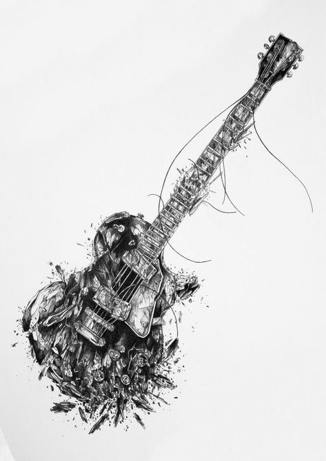 Music Guitar Tattoo, Guitar Tattoos, Electric Guitar Art, Guitar Tattoo Design, White Guitar, Guitar Drawing, Guitar Tattoo, Music Tattoo Designs, Music Drawings