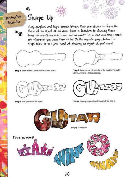 Words drawn in the shape of their object! Great typography or graphic design lesson. Draw Letters, Art Sub Lessons, Sketchbook Assignments, Art Sub Plans, Classe D'art, Art Handouts, Ideas Illustration, 7th Grade Art, Book Creative