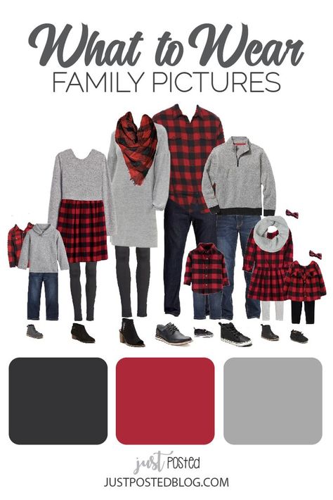 Buffalo Plaid Family Christmas Outfits Family Christmas Pictures Outfits, Christmas Photos Outfits, Family Photo Outfits Winter, Family Photos What To Wear, Christmas Pictures Outfits, Family Portrait Outfits, Family Photo Colors, Family Christmas Outfits, Winter Family Photos