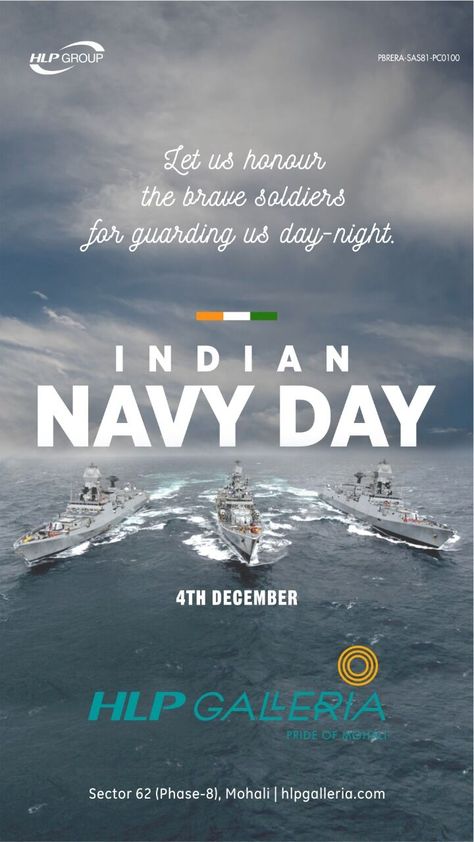 Let us recognize the efforts made by the navy soldiers. HLP Galleria wishes you a proud Navy Day. #HLPGalleria #HLPGroup #commercialproperty #officespace #realestate Indian Navy Day Poster, Indian Navy Day Creative Ads, Navy Day Poster, Indian Navy Day, Navy Day, Indian Navy, Indian Army, The Navy, Creative Ads