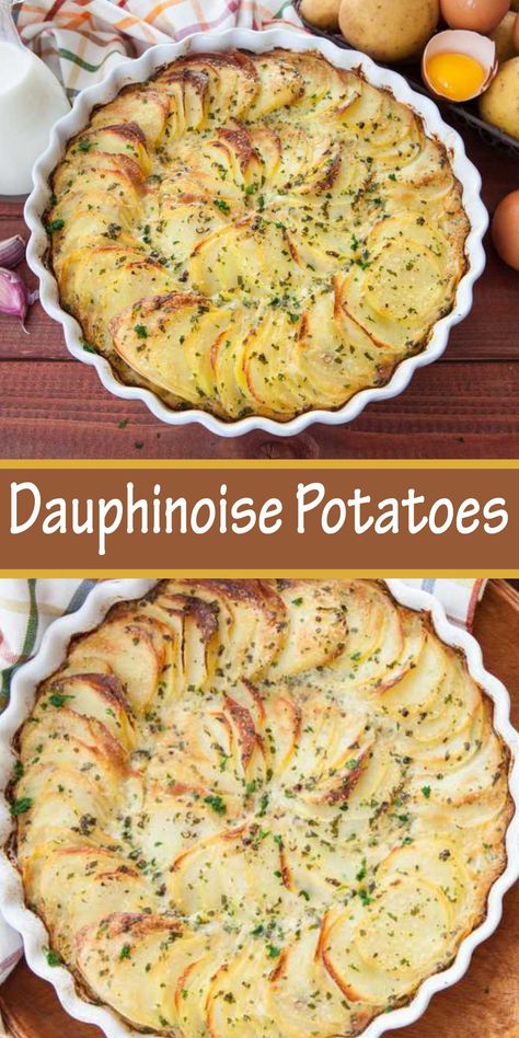 French Side Dishes, Dauphinoise Potatoes, Potatoes Dauphinoise, French Potatoes, Potatoes Baked, Pan Seared Chicken, Classic French Dishes, Potato Sides, French Dishes