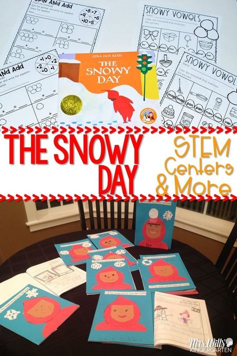 Ezra Jack Keats Snowy Day Lesson Ideas for kindergarten Books, videos, reading lessons, math activities, and more! Fun crafts and center resources are also included. Your students will love learning about snow. Winter Lesson Plans, Winter Lesson Plan, Ideas For Kindergarten, Ezra Jack Keats, Snow Theme, Snow Activities, Winter Classroom, Winter Kindergarten, Kindergarten Books