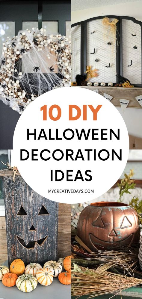 As Halloween approaches, it’s the perfect time to start planning your DIY Halloween décor! That’s why I’m sharing my favorite easy DIY Halloween decorations for indoors and outdoors. In this blog post, I’m sharing my DIY Halloween wreath, dollar tree Halloween DIY crafts, DIY ghost decoration and garland, Halloween front porch décor, and more! Click through for easy and cheap DIY Halloween crafts and décor you’ll love making. Diy Ghost Decoration, Diy Halloween Candy, Cheap Halloween Diy, Halloween Party Planning, Easy Diy Halloween Decorations, Halloween Decor Ideas, Dollar Tree Halloween, Diy Halloween Wreath, Diy Halloween Decor