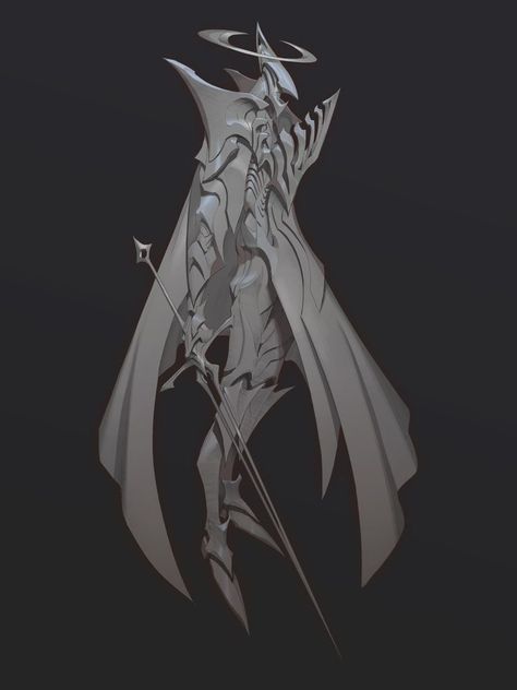 Bone Knight, Alien Character, 다크 판타지, Monster Concept Art, Fantasy Creatures Art, Scary Art, Mythical Creatures Art, Fantasy Armor, Robot Concept Art