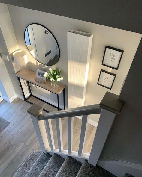 Entrance Hall Decor, Narrow Hallway Decorating, Home Hall Design, Hallway Designs, Hallway Design, Future Apartment Decor, Home Stairs Design, Hall Decor, Dream House Rooms