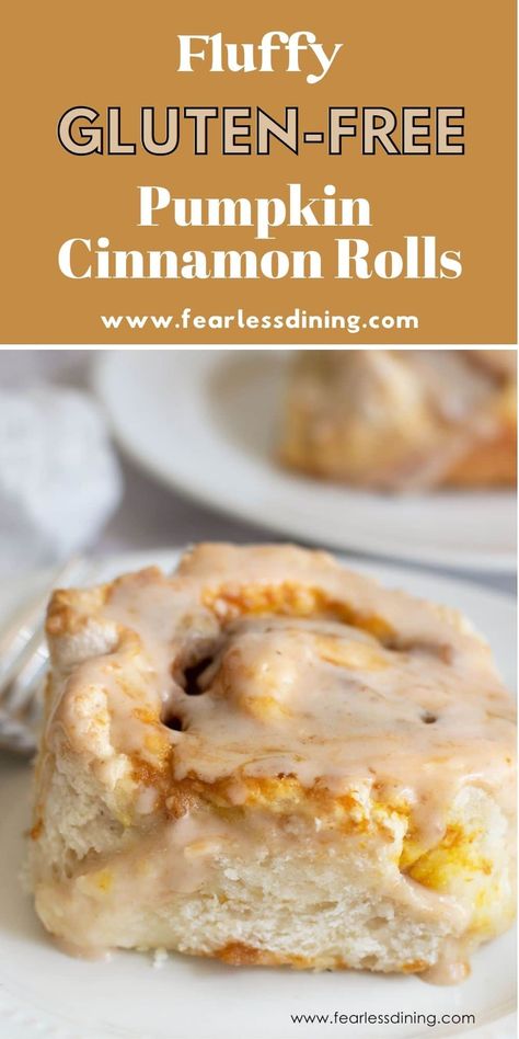 You are going to love these festive gluten free pumpkin cinnamon rolls. They are fluffy and light and taste amazing with the cinnamon icing. These pumpkin cinnamon rolls are perfect for fall! Gluten Free Pumpkin Cinnamon Rolls, Gluten Free Pumpkin Roll, Moldy Bread, Gluten Free Pumpkin Desserts, Making Cinnamon Rolls, Pumpkin Rolls Recipe, Gluten Free Cinnamon Rolls, Cinnamon Icing, Dairy Free Pumpkin