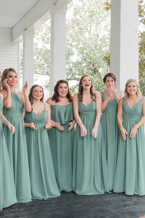 Sage Wedding Gown, Sagebrush Green Bridesmaid Dresses, Save Green Bridesmaid Dress, Entourage Gowns Bridesmaid, Sage Green Entourage, Pale Green Bridesmaid Dresses, Braidmaids Dress, Sage Green Bridesmaids Dresses, Dress Bridesmaid Satin