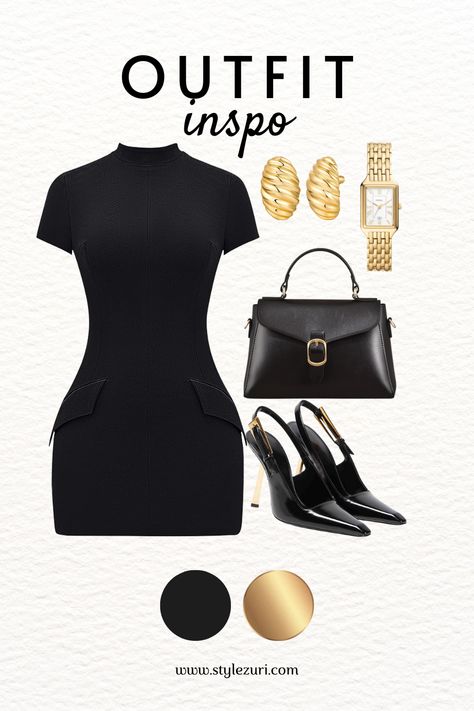 Perfect for a professional setting or a sophisticated event, this mock turtleneck black dress with slingback pumps is all about understated elegance. Whether it’s a business lunch or a formal dinner, you’ll look effortlessly put-together. #LittleBlackDress #ProfessionalOutfit #BusinessChic #ElegantStyle #DressToImpress #FormalWear #OfficeFashion Turtleneck Black Dress, Business Lunch, Business Chic, Formal Dinner, Workwear Fashion, Mock Turtleneck, Understated Elegance, Professional Outfits, Office Fashion