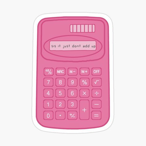 Stickers School Aesthetic, Calculator Sticker, Stickers Rosa, Cute Stationary School Supplies, Sassy Wallpaper, Instagram Inspiration Posts, Scrapbook Stickers Printable, Stationary School, School Stickers