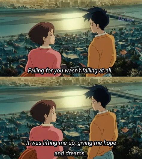 Seiji And Shizuku, Living For Me, Studio Ghibli Quotes, You're Wonderful, Whisper Of The Heart, Movie Name, Golden Words, You're Doing Great, Journey Of Growth