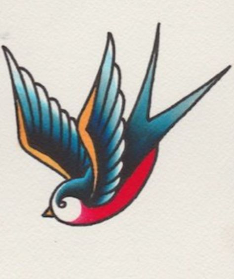 3 by 3 tattoo Traditional Swallow, Traditional Swallow Tattoo, Flash Art Tattoos, Sparrow Tattoo Design, Swallow Tattoo Design, Swallow Bird Tattoos, Desenhos Old School, Vogel Tattoo, Sparrow Tattoo