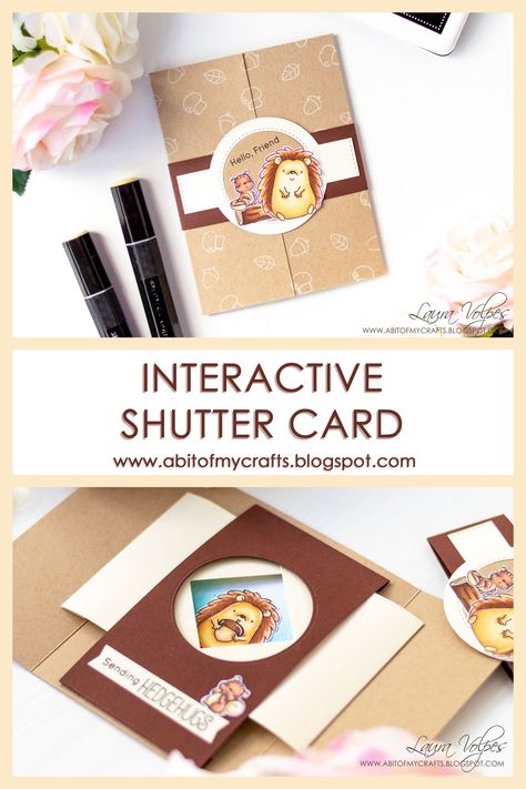 Shutter Cards, Shutter Card, Happy Hedgehog, Tarjetas Pop Up, Interactive Card, Gatefold Cards, Slider Cards, Mft Cards, Card Making Tips