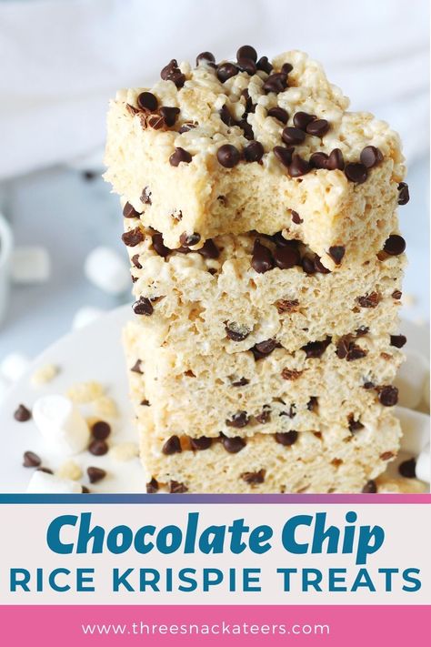 Rice Crispy Treats With Chocolate Chips, Rice Krispie Treats With Chocolate Chips, Treats With Chocolate Chips, Chocolate Chip Rice Krispie Treats, Rice Krispie Treats With Chocolate, Rice Krispie Cakes, Rice Krispie Treats Recipe, Krispie Treats Recipe, Caramel Bits