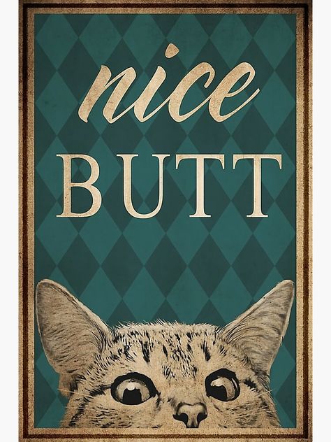 Funny British, Lover Poster, Poster High Quality, Image Chat, Gift For Cat Lover, Funny Posters, Print Production, Retro Gift, Cat Posters