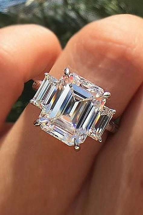 Unique Engagement Rings For Women, Diamond Rings For Women Unique, Cartier Diamond Rings, Trendy Engagement Rings, Diamond Rings For Women, Bijoux Art Deco, Most Popular Engagement Rings, Emerald Cut Diamond Engagement, Popular Engagement Rings